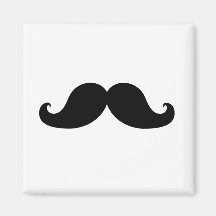 THE BEST BLACK MUSTACHE REFRIGERATOR MAGNET