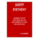 The best in everything-ex husband birthday cards