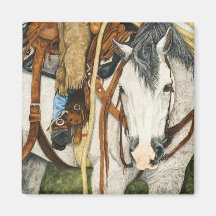 The Better Half - Western Horse & Rider Fridge Magnets