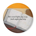 The Bible_edited, His word lights my way, both ... Fridge Magnets
