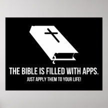 The Bible is Filled with Apps Poster