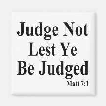 The Bible & Not Judging Others Fridge Magnet