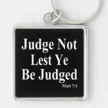 The Bible & Not Judging Others Keychain