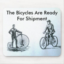 The bicycles are ready for shipment mousepad