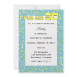 "The BIG 50" 50th Birthday Invitation -- Confetti