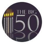 The Big 50 Black Birthday stickers