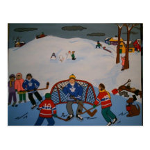 THE BIG GAME HOCKEY POSTCARD