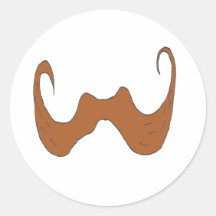 THE BIG MOUSTACHE 1.PNG AUTOCOLLANT ROND