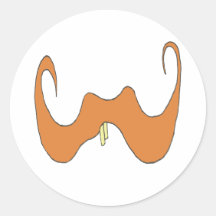 THE BIG MOUSTACHE TEETH 1.PNG AUTOCOLLANT ROND
