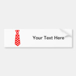 The Big Red and White Polka Dot Tie. Fun Pop Art. Bumper Sticker