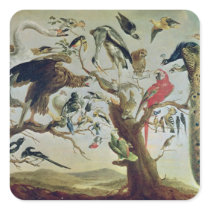 The Bird's Concert Square Stickers