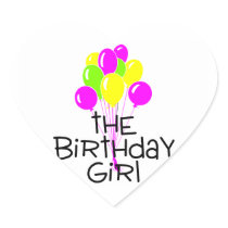 The Birthday Girl Balloons Stickers