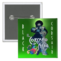 THE BLACK CORSAIR gem green Pin