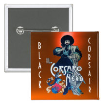 THE BLACK CORSAIR gem orange Pin