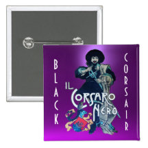 THE BLACK CORSAIR gem purple Pinback Buttons
