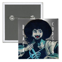 THE BLACK CORSAIR gem white Pinback Button