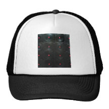 The Black Red Dents ( black minimalism ) Hat