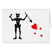 The Blackbeard Authentic Flag Greeting Card