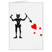 The Blackbeard Authentic Flag Greeting Cards