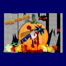 The Bleeding Pumpkin Yard Sign posters