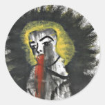 The Bleeding Star. Round Stickers