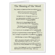 The Blessing of His Word Greeting Cards