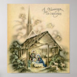 The Blessings of Christmas Nativity Scene posters