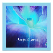 The Blue Orchid Wedding Invitation