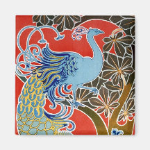 The Blue Peacock Fridge Magnet