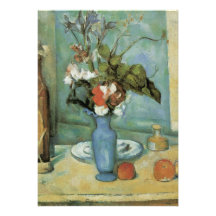The Blue Vase (aka Flowers and Fruit) by Cezanne Invites