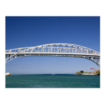 The Blue Water Bridge is a twin-span bridge Post Card