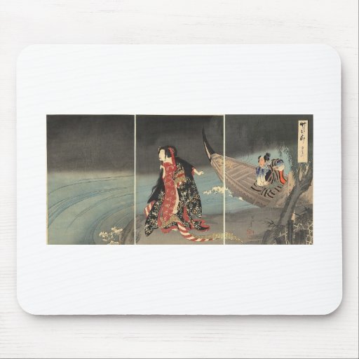 The Boatman, circa 1898. Japanese Painting Mouse Pads