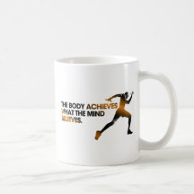 The BODY Achieves what the MIND Believes Gold Mugs