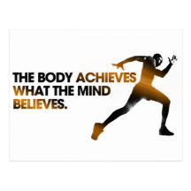 The BODY Achieves what the MIND Believes Gold Postcard