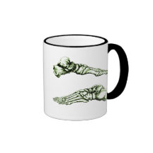 The bones of the human foot coffee mug