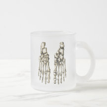 The bones of the human foot. coffee mugs