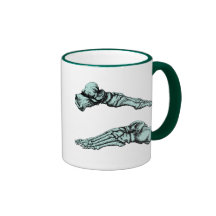 The bones of the human foot mug