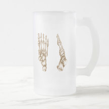 The bones of the human foot mug
