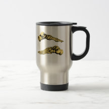 The bones of the human foot mug