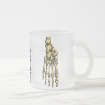 The bones of the human foot mug