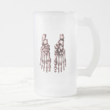 The bones of the human foot mug
