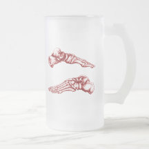 The bones of the human foot mugs