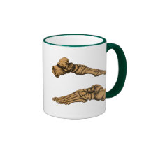 The bones of the human foot mugs