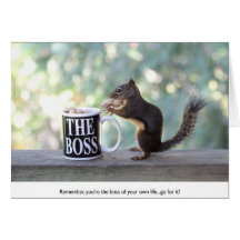 "The Boss" Squirrel Greeting Cards