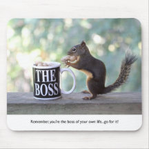 "The Boss" Squirrel Mouse Pads