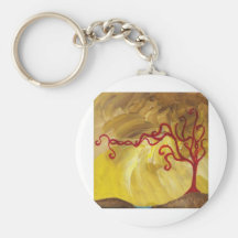 THE BRAIDED RED TREE Minimalist Art Gear Key Chains