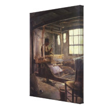 The Breton Weaver, 1888 Stretched Canvas Print