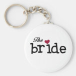 The Bride Black with Red Heart Keychains