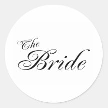 The Bride (Blk) Round Stickers