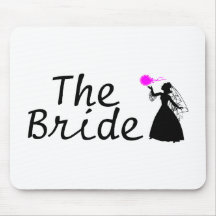 The Bride (Bride and Bouquet) Mouse Pad